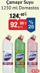 DOMESTOS ÇAMAŞIR SUYU 1250 ML fiyat ve kampanya bilgisi